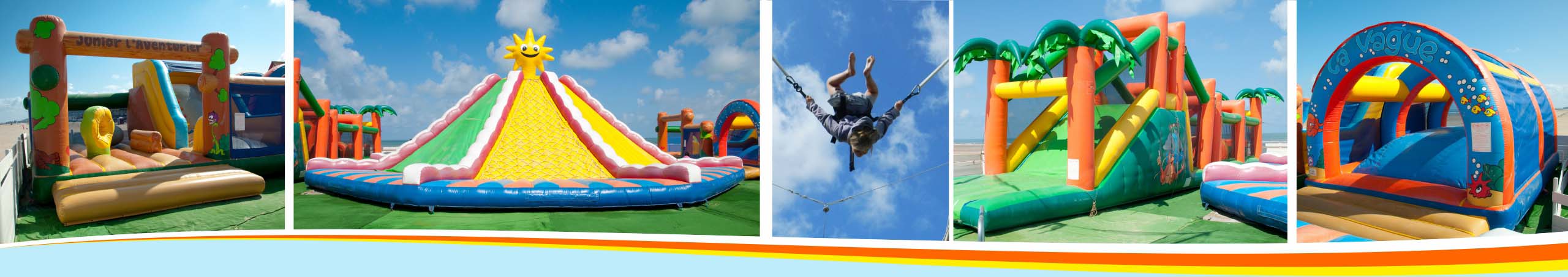 location attractions jeux enfants structure gonflable trampoline vacances hiver