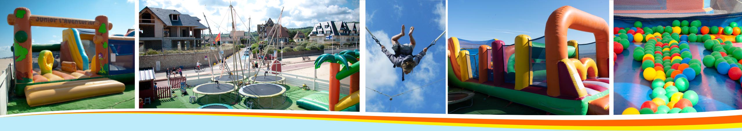 location de jeux gonflables, attractions pour enfants. Structure gonflable, trampoline, pour vacances dans le calvados, en Normandie